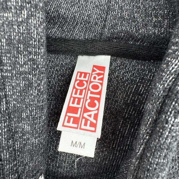 Fleece Factory sweatshirt men's M pullover hoodie kangaroo pocket heather gray - Picture 6 of 8